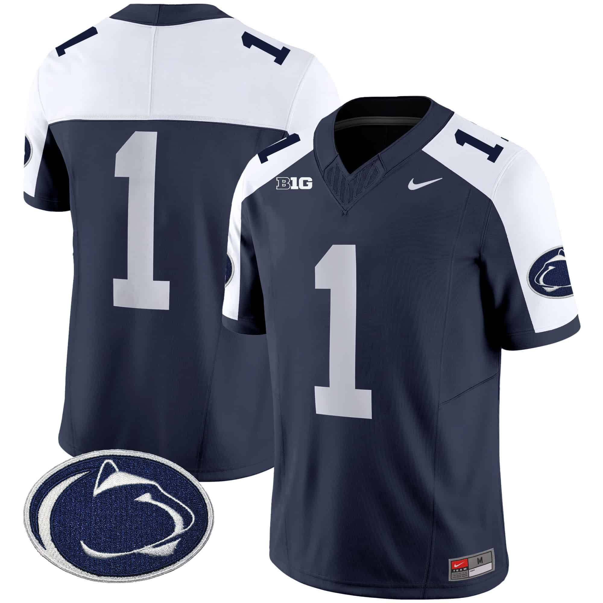 Men Penn State Nittany Lions #1 No Name Drak Blue 2024 Nike Vapor Limited NCAA Jersey->indianapolis colts->NFL Jersey